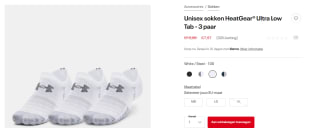 Under Armour Sneakersokken HeatGear Ultra Low Tab 3 paar voor €7,97 bij Under Armour