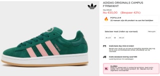 Adidas campus sneakers (groen) voor €55 bij JD Sports