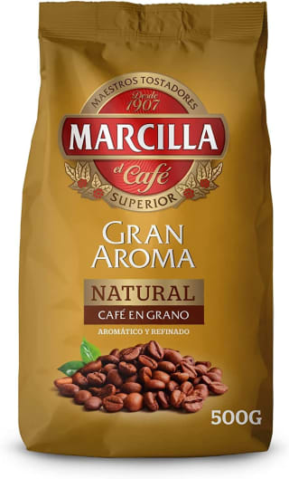 2 Cafés en Grano Marcilla Gran Aroma 500g por 11,98€