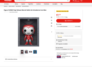 Figura Funko Pop! Deluxe Marvel Salón de armaduras Iron Man a solo 7,76€