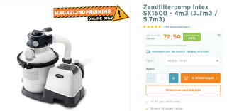 Intex SX925 Zandfilterpomp voor €72,50 bij Heuts