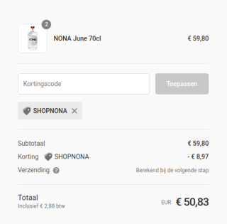 15% korting op 28, 29 en 30 oktober 2022.