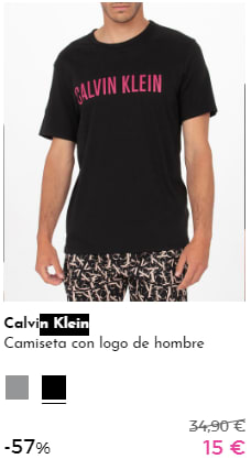 CALVIN KLEIN - Camisetas para ellos por 15€