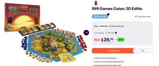 Catan: 3D Editie Bordspel voor €129,95 bij Ibood