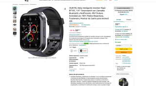 Reloj Inteligente 1.91" Llamadas Bluetooth y Notificación IP67 Pulsera Actividad con 100+ Modos Deportivos por solo 15,99€