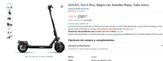 DUCATI, Pro II Plus, Negro con Detalles Rojos, Talla única por 230,63€