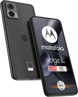 Motorola edge30 neo smartphone (6,3 inch FHD+-display, 64 MP camera, 8/128 GB, Black Onyx, incl. beschermhoes + auto-adapter voor €329,29 bij Amazon