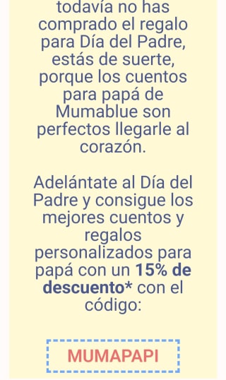 15% descuento desde Mumablue
