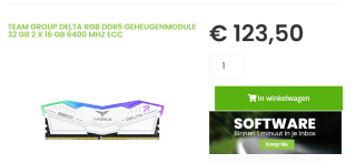Team Group T-Force Delta RGB voor €123,50 bij Sicomputers