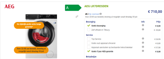 AEG LR7DRESDEN 7000 serie ProSteam voor €710 bij Beterwitgoed