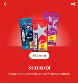 50% cashback op Stimorol
