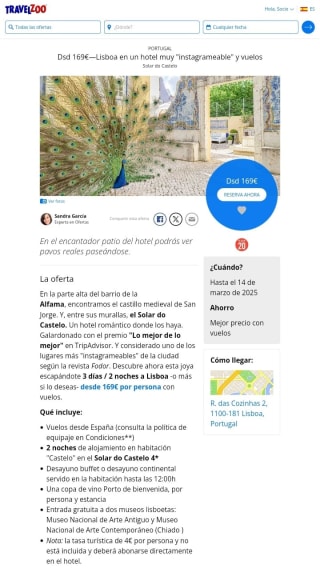 Lisboa 3 días con Vuelos desde 169€.