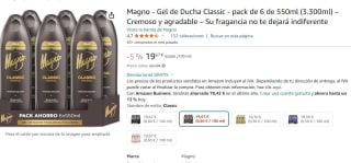 Recopilación Pack de 6 de 550ml gel de ducha Magno desde 17,34€