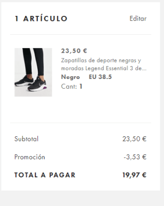 Zapatillas Nike Legend Essential 3 por 23,50€ (nuevo usuario por 19,97€)