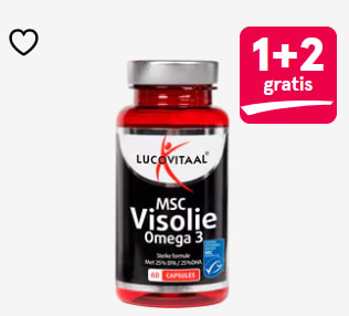 Alle Lucovitaal Visolie 1+2 gratis bij de Etos