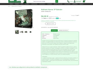 Arkham Horror 3ª Edición por tan solo 56€