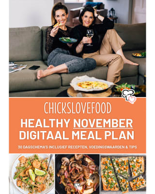50% korting op E-book Healthy november digitaal meal plan van Chickslovefood