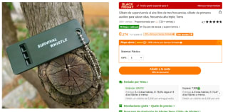 Silbato de supervivencia con tres frecuencias por 0,27€