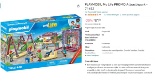 PLAYMOBIL myLife 71452 Pretpark voor €31,99 bij Amazon