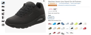 Skechers Stand On Air herensneakers black voor €49,10 bij Amazon