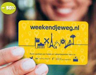 50% korting op €25 Cadeaukaart van Weekendjeweg.nl via Eurosparen