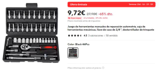 Juego de herramientas manuales 46 piezas por 9,72€