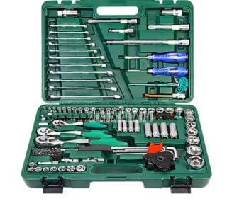 Juego 121 piezas caja de herramientas por 14,19€