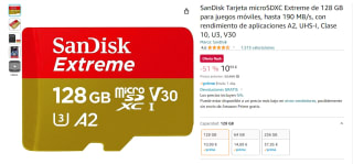 SanDisk Tarjeta microSDXC Extreme de 128GB por 10,99€