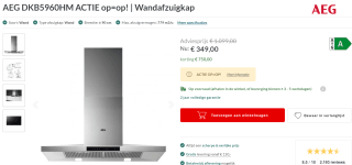 AEG DKB5960HM - Afzuigkap - Wandschouw - RVS voor €349 bij Budgetplan