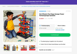 Hot Wheels City Mega Garage Power Parkeergarage Speelset voor €49,99 bij Smythstoys