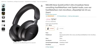 Bose QuietComfort Ultra hoofdtelefoon voor €374,95