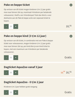 Gratis toegang AquaZoo voor kinderen onder de 12 met een betalende volwassene