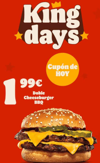 Burger King Doble Cheeseburger BBQ por 1,99€