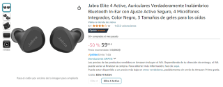 Jabra Elite 4 Active, Auriculares Inalámbrico por 59,99€