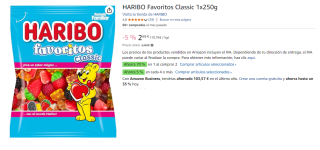 4 Bolsas de HARIBO Favoritos Classic 250g por 6.22€