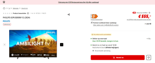 Philips 65PUS8009 Ambilight (2024) voor €555 bij de Mediamrkt