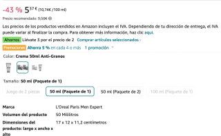 3 L'Oréal Paris Men Expert Crema Cuidado Diario Anti-Granos Pure Carbon Reduce Imperfecciones Hidrata y Matifica por 9,12€