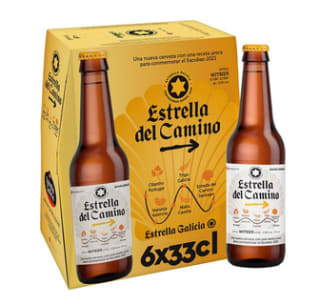 Estrella del Camino cerveza rubia artesana 6 botellas 33cl ESTRELLA GALICIA por 5€