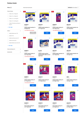 3x2 Pañales Dodot T2 a tan solo 23,50€ en Carrefour