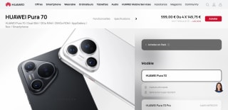 Smartphone 6.6" Huawei Pura 70 - OLED QHD (2760x1256) 120Hz, Kirin 9000S1, RAM 12 Go, 256 Go, 50+13+12 MP, 4900mAh / 65W (Noir ou Blanc) à 599€