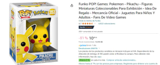 Funko Pop Pokemon Pikachu por 10.99€