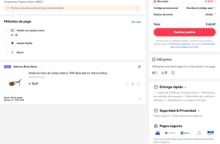 Paleta 50% ibérica de cebo campo brida verde 5.5kg por solo 62,47€