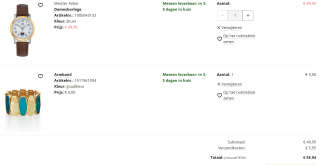 Gratis armband bij bestelling bij Klingel