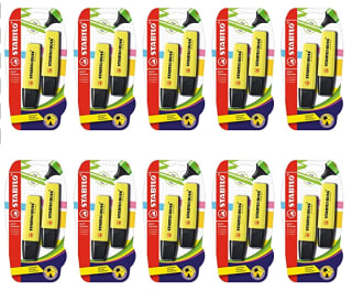10 x Pack de 2 color Amarillo Rotulador marca Stabilo Boss Original por 8,31€