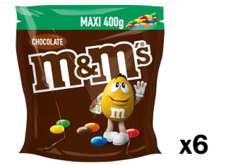 6 Paquetes de 400 grs de M&M's Choco Snack en Bolitas de Colores de Chocolate con Leche por 20.36€
