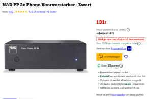 NAD PP 2e Phono Voorversterker voor €131 bij Bol