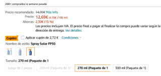 NIVEA SUN Spray Solar Kids Protege & Cuida FP50+ 270ml por solo 9,97€