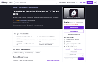 Curso "Anuncios Efectivos en TikTok Ads 2025" gratis