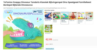 Fun Gevaarlijke Bijtende Dino voor €2,99 bij Ochama