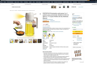 Pulverizador aceite spray 2 en 1 aceitera spray pulverizador de vidrio 500ml/ 17 oz para Freidora de Aire por solo 6,99€
